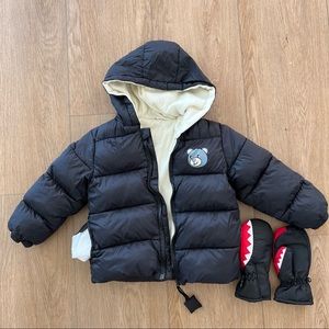 3T Winter Coat and Mittens Toddler